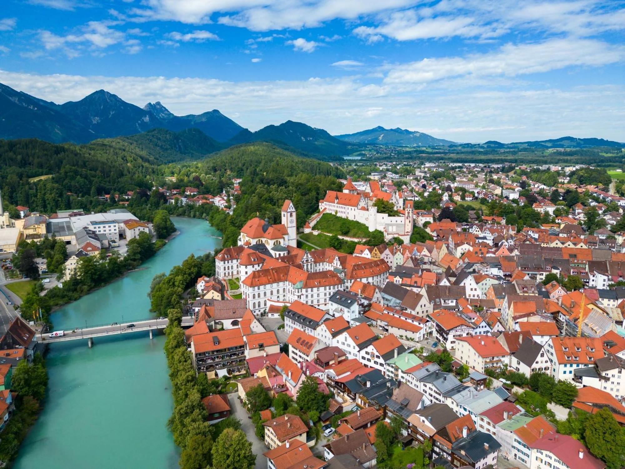 Ferienwohnung Herzstueck Im Haus Schlossblick Füssen Exterior foto